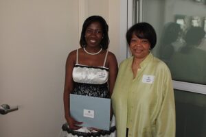 Jonell Nash with  recipient of the Edna Lewis Memorial Scholarship (Les Dames d'Escoffier)