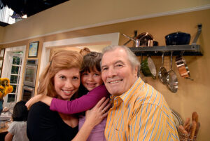 Jacques with daughter Claudia and granddaughter Shorey on the  set at KQED (www.KQED/org)