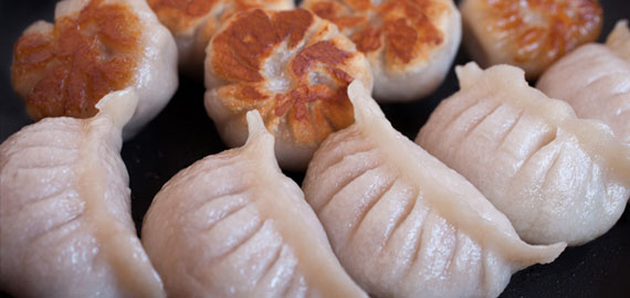 Chef Chris Cheung's dumplings and potstickers (photo:Leslie Brienza)