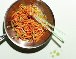 Hungry Root's Carrot Noodles with Tangy Sriracha Peanut Photo: Mark_Jordan