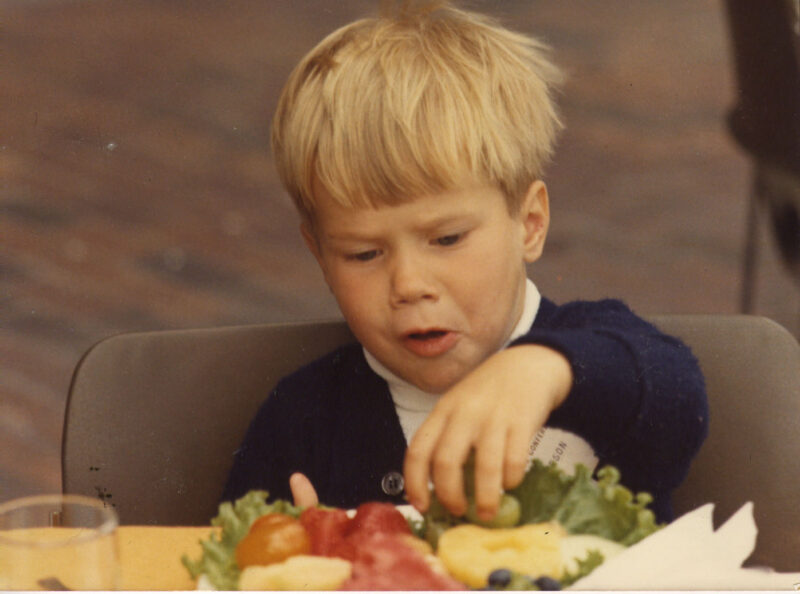 Brett Anderson as a young boy