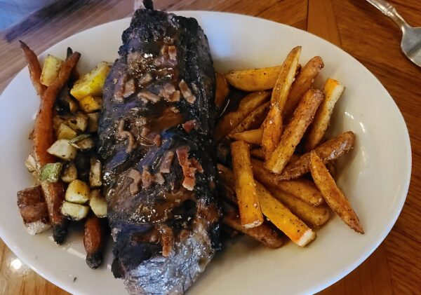 NY Strip with roasted vegetables