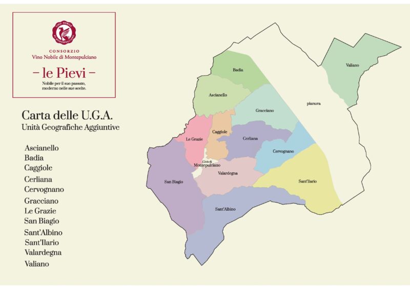 Map of Le Pieve from the Consorzio Vino Nobile di Montepulciano