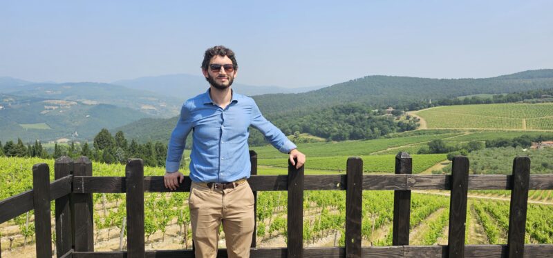 Frescobaldi Winemaker Lorenzo Portaro gave us a tour of the vineyards.