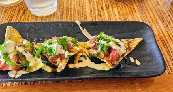 Poke Nachos at Sea House Restaurant's Happy Hour
