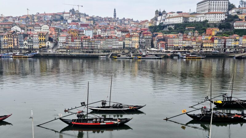 View of Oporto from across the Tagus River in Villa Nova de Gala