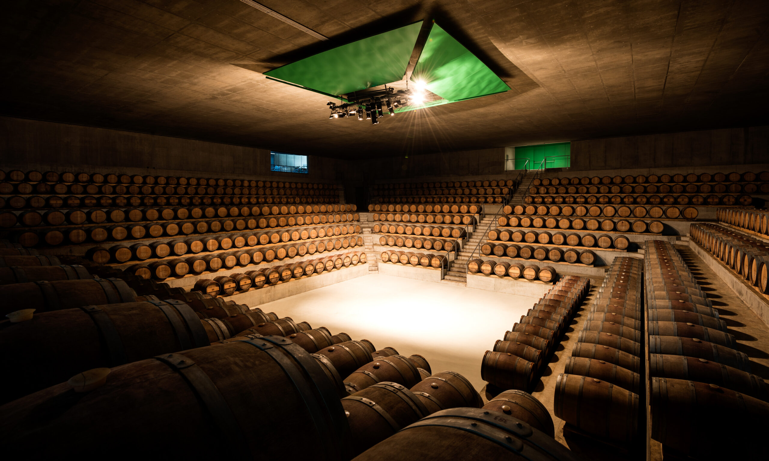 Barrel room at Rocca di Frassinello Photo provided by the winery