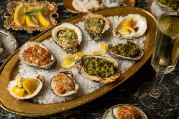 Signature oysters: Oysters Bay Ronquille and Oysters Rockefeller